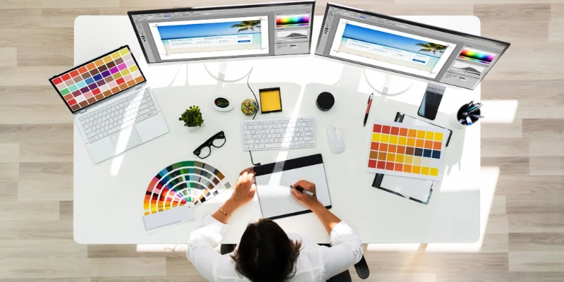 How does white space improve design readability and balance?